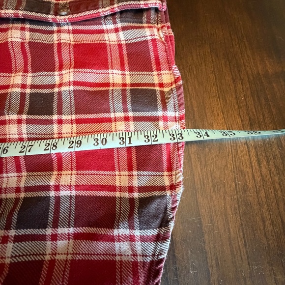 Duluth Trading Co. Red Plaid Cotton Flannel heavyweight Shirt, Size 2XL Tall - Picture 10 of 12